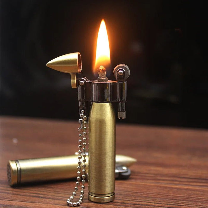 Metal Novelty Refillable Bullet Grinding Wheel Keychain Kerosene Lighter Portable Retro Smoking Accessories Gadgets For Men - Wolnne marketMetal Novelty Refillable Bullet Grinding Wheel Keychain Kerosene Lighter Portable Retro Smoking Accessories Gadgets For MenunisexWolnne marketWolnne market14:350850#AA